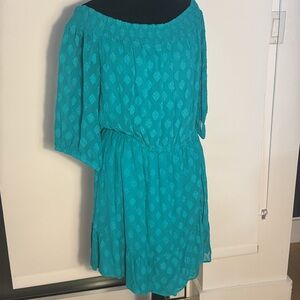 Elegant Lily Pulitzer Teal Off-Shoulder Romper